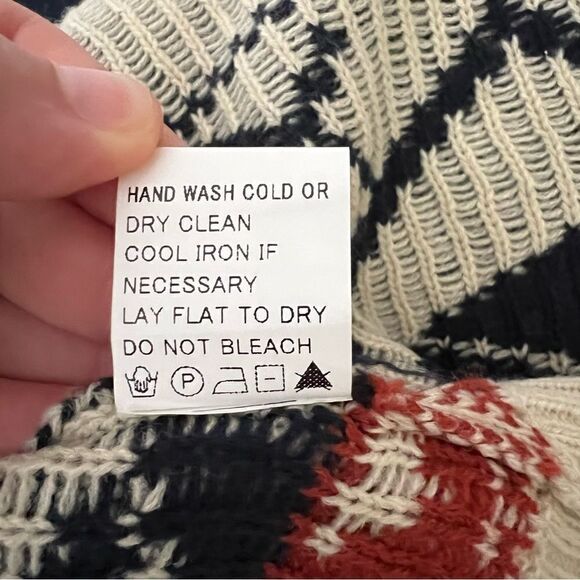 Fate Open Cardigan Sweater Womens Medium Beige Boho Aztec Knit Long Sleeve - Picture 10 of 12